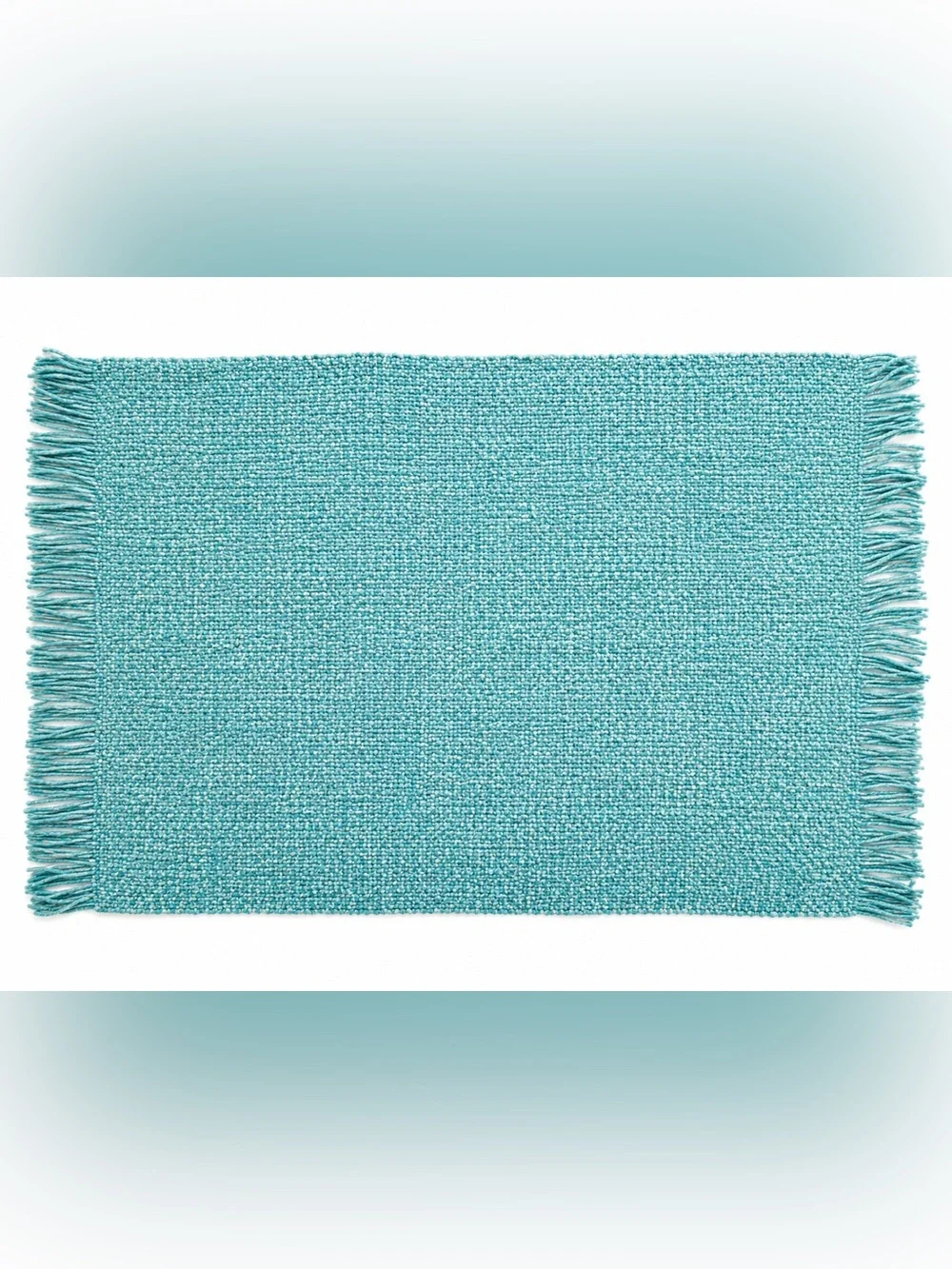 Kennebunk Home Campbell Aqua Seafoam Chenille Luxury Throw Blanket Fringe USA